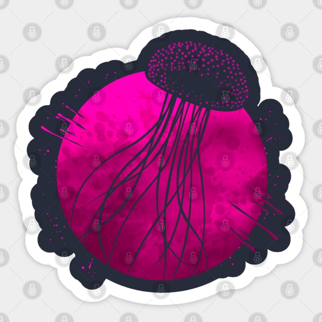 Psychedelic Jellyfish Sticker by albertocubatas